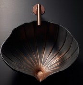 This image, designed with AI by Leslie Carothers, is the basis for the copper sink to be unveiled by Thompson at KBIS.
