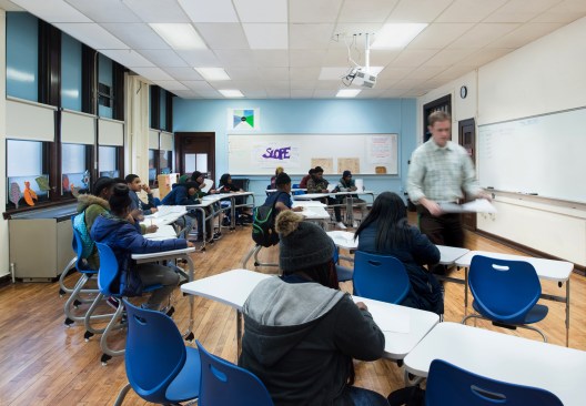 Engaged Classrooms. 
The students in this program were actively engaged in the design process of the building, as part of the curriculum of the new high school