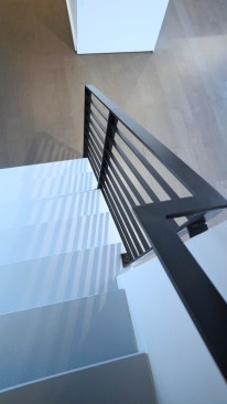 Custom steel railing detail