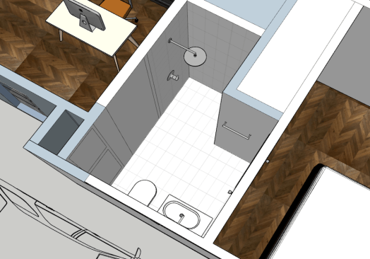 Interior remodel 3D architectural renderings.