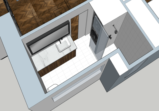 Interior remodel 3D architectural renderings.
