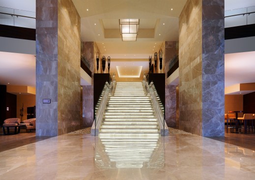 Double height lobby