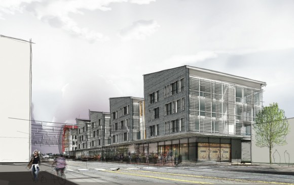 View of 6th Street from the south