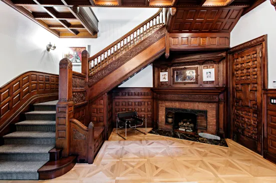The entry way foyer in the home of Tina and John Novogratz and their five kids at 117 8th Avenue in Park Slope, Brooklyn on May 13, 2016. Artist Credit: Pakpoom Silaphan. CREDIT: Dorothy Hong for The Wall Street JournalPhoto Assignment ID: 43626 Slug: BALANCE SHEET-NOVOGRATZ