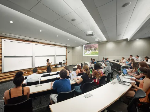 A large classroom space for more formal lectures and presentations.