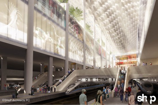 Penn Station interior.