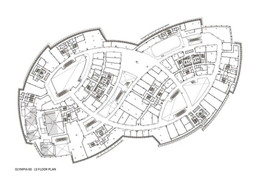 Olympia 66 in Dalian, China, by Aedas - L5 Floor Plan