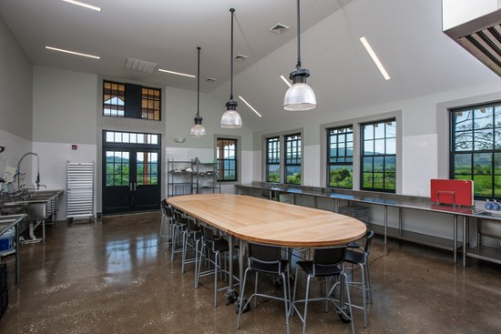 Teaching kitchen is both a certified commercial kitchen and a classroom for Hotchkiss students and summer programs