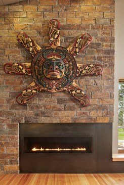 Fireplace.