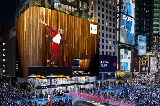 Retail Alley, TSX, New York City. Designed by ICRAVE, the Retail Alley is a flexible and programmable space for artists and brands to display content for fans to capture and share.