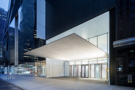 The W. 53rd St. entrance canopy