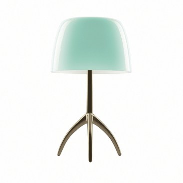 The turquoise version turned on.
