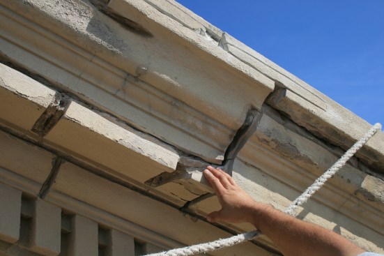 Repairs to cast stone cornice