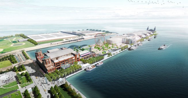 Pierscape, aerial view.
