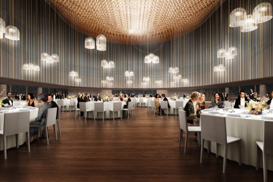 Nobel Center, Stockholm - Auditorium – Banquet mode. (April 2014)