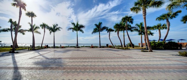 Waterfront piazza.
