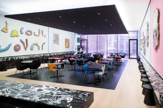 A sixth-floor café