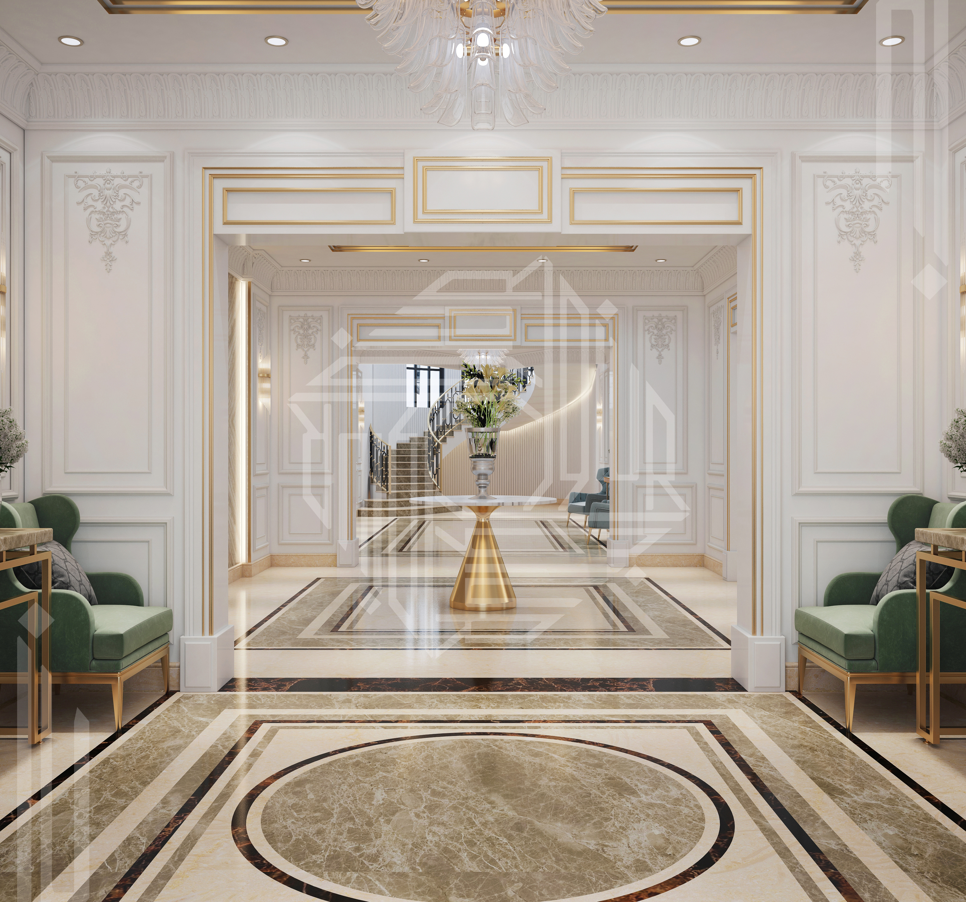 Elegant Entrance and Stair Design for a Villa - Architect Magazine