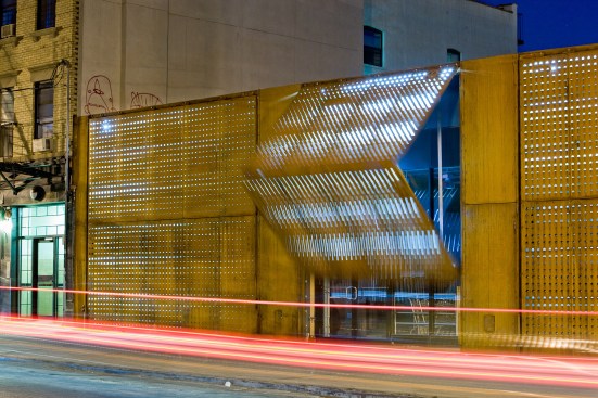 Each double-layer panel is internally illuminated by LEDs.