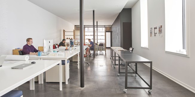 Studio work area.