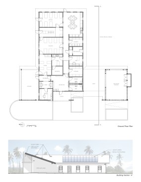 Floor plan and section/elevation