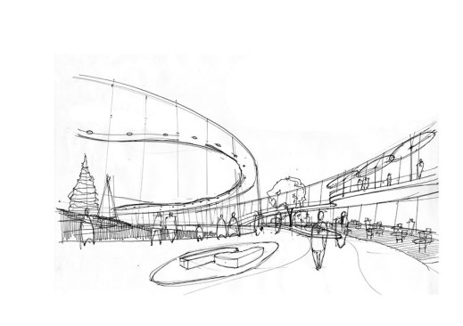 Retail interior sketch