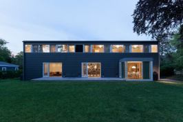 Renovated yard and rear facade.