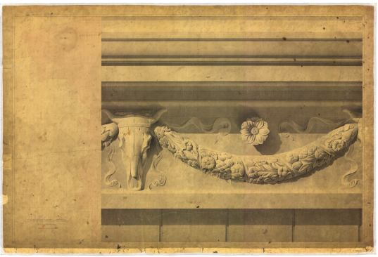 Henri Labrouste, tomb of Caecilia Metella on the Appian Way, 1825-1830. Rome.