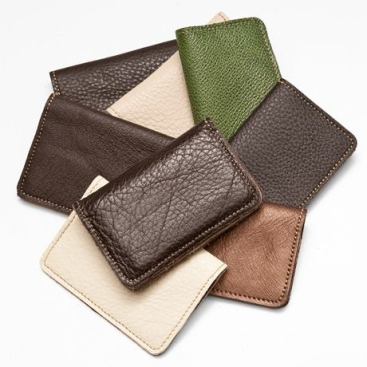 While not the thing for a vegan, this simple card case is nonetheless made with the environment in mind, using leather upcycled from vintage sofas. The inside and outside are different colors. • $38, poketo.com