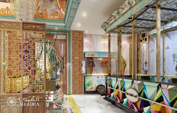 Decor details of Indian restaurant