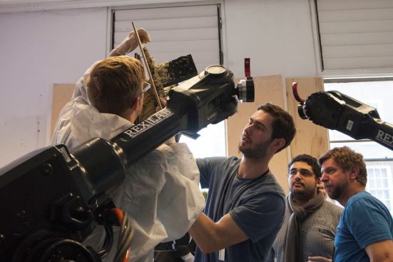 The 
Robotic Foaming cluster uses computer scripting and robots to build lightweight composite structures.
