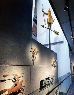 Pieces from the collection were built into the structure of the museum.