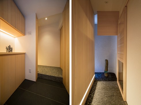 Entrance, Foyer and the foyer garden