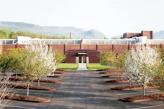 Crabapple grove, parking and entry.