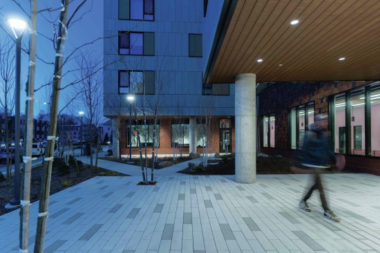 The new entrance of J.J. Carroll has 17,000 square feet of open space, including a 5,000 square foot gathering plaza area designed for residents and the community.
