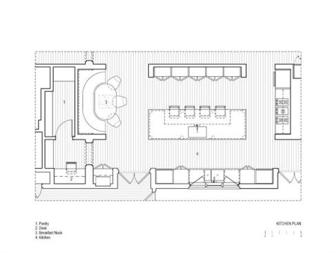 The kitchens floor plan