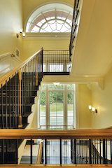 Kolbe's windows vary in size with the largest double hungs reaching dimensions of 75 by 106-1/8 inches. Some of these oversized units were crafted for the generously proportioned, naturally lit stairs.