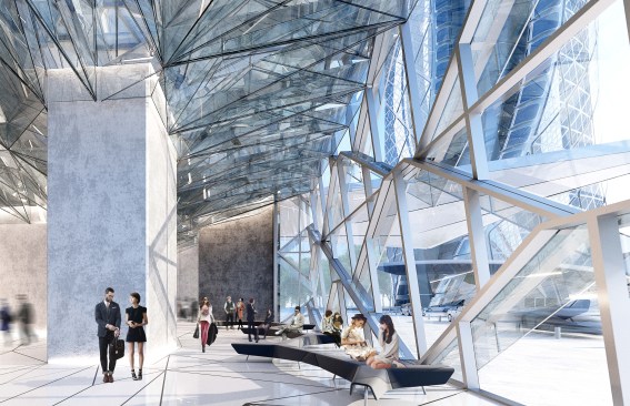 Tower 1 lobby.