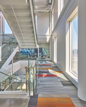 Atrium stairs.