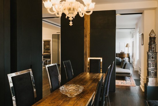 Dining area, with TV cabinet in background