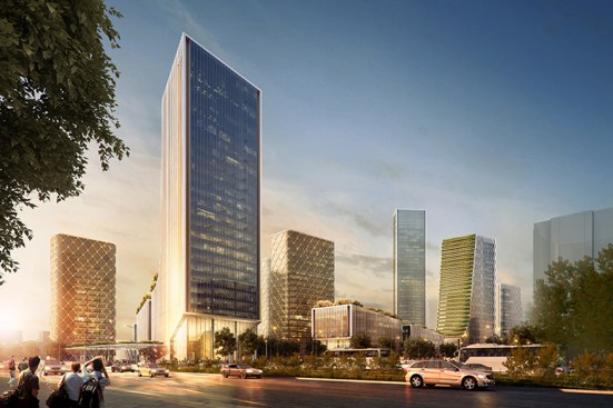 Rendering of northeast corner.