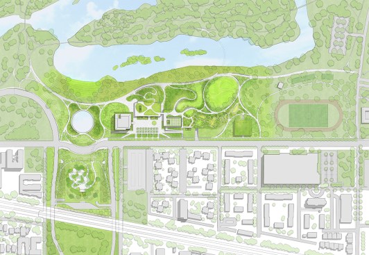 Site plan of concept design (May 2017)