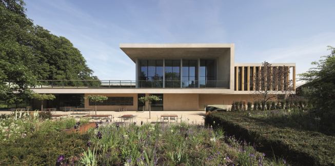 The Sainsbury Laboratory by Stanton Williams is a botanic research center for the University of Cambridge set within a botanical garden.
