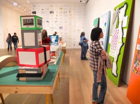 The "back room," which showcases architecture-in-process—a vibrant collection of random elements.