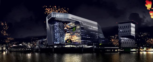 Night view of future Taiwan lantern festival.