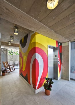 Elevator and Mural