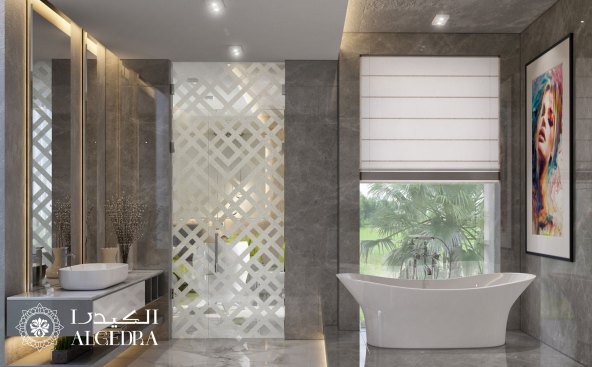 Bathroom of luxury villa 