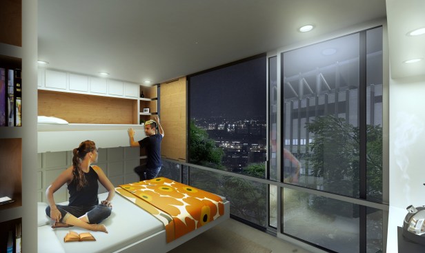 Typical apartment, night. 