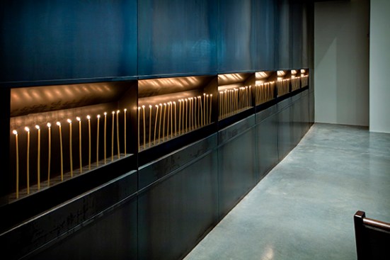 Tampa Covenant Church, steel candle wall