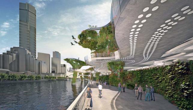 Riverwalk cycle path.